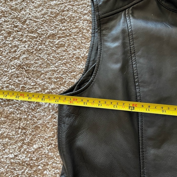 Walter Baker | Black 100% Genuine Sheep Leather Vest | Size Small - Picture 4 of 6